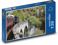 Steam Train - Aqueduct, Railway Puzzle 130 pieces - 28.7 x 20 cm 