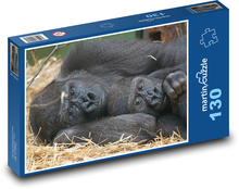 Gorila - savec, opice  Puzzle 130 dílků - 28,7 x 20 cm