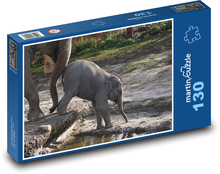 Elefant - Jungtier, Zoo Puzzle 130 Teile - 28,7x20 cm