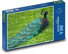 Pfau - Vogel, Garten Puzzle 130 Teile - 28,7x20 cm