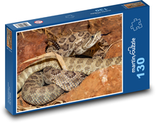 Grzechotnik - wąż, gad Puzzle 130 elementów - 28,7x20 cm