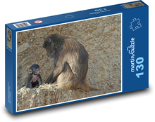 Jelada - opica, mláďa Puzzle 130 dielikov - 28,7 x 20 cm 