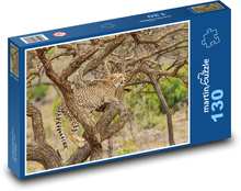 Gepard - safari, šelma Puzzle 130 dílků - 28,7 x 20 cm