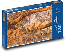Lew - Afryka, Safari Puzzle 130 elementów - 28,7x20 cm