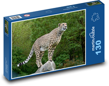 Gepard auf dem Felsen, Afrika Puzzle 130 Teile - 28,7x20 cm