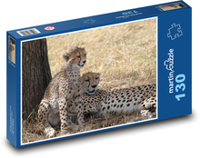 Gepardi - Safari, Afrika Puzzle 130 dílků - 28,7 x 20 cm