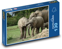 Elephant - animal, Kenya Puzzle 130 pieces - 28.7 x 20 cm 