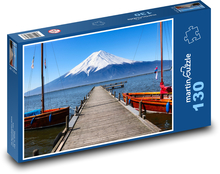 Jazero - mólo, hory Puzzle 130 dielikov - 28,7 x 20 cm 