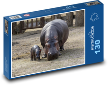 Hroch - zoo Kodaň, zviera Puzzle 130 dielikov - 28,7 x 20 cm 