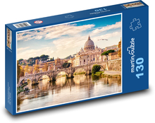 Vatikán - Katedrála, řeka Puzzle 130 dílků - 28,7 x 20 cm