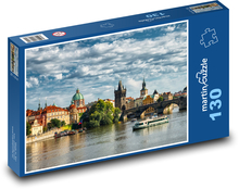 Praha - most, rieka Puzzle 130 dielikov - 28,7 x 20 cm
