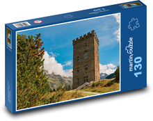 Berge, historischer Turm Puzzle 130 Teile - 28,7x20 cm