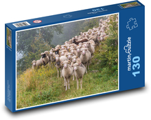 Zvieratá - stádo oviec Puzzle 130 dielikov - 28,7 x 20 cm