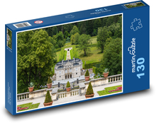 Paláce Linderhof - zahrada Puzzle 130 dílků - 28,7 x 20 cm
