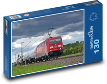 Pociąg towarowy - cysterny Puzzle 130 elementów - 28,7x20 cm