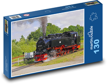 Parní lokomotiva - železnice Puzzle 130 dílků - 28,7 x 20 cm