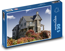 Kamenný dom - stavba, príroda Puzzle 130 dielikov - 28,7 x 20 cm