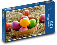 Easter Eggs - Eggs, Decoration Puzzle 130 pieces - 28.7 x 20 cm 