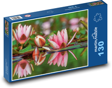 Lilia wodna - kwiat, oczko wodne Puzzle 130 elementów - 28,7x20 cm