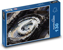 Praha - orloj, Česká republika Puzzle 130 dielikov - 28,7 x 20 cm 