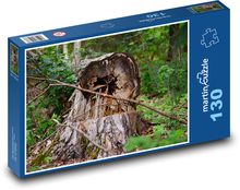 Baumstumpf, Wald Puzzle 130 Teile - 28,7x20 cm