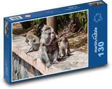 Makak - opice, mládě Puzzle 130 dílků - 28,7 x 20 cm