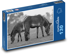 Zebra - Tier, Afrika Puzzle 130 Teile - 28,7x20 cm