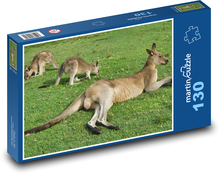 Kangaroos - Australia, animal Puzzle 130 pieces - 28.7 x 20 cm 