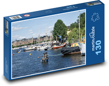 Port - Sztokholm, Szwecja Puzzle 130 elementów - 28,7x20 cm