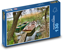 Lode - jazero, príroda Puzzle 130 dielikov - 28,7 x 20 cm 