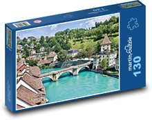 Most - Bern, Švýcarsko Puzzle 130 dílků - 28,7 x 20 cm