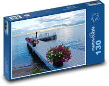 Molo - jezero, Kanada Puzzle 130 dílků - 28,7 x 20 cm