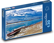 Lake - snow, mountains Puzzle 130 pieces - 28.7 x 20 cm 