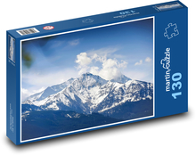 Hory - sníh, krajina Puzzle 130 dílků - 28,7 x 20 cm