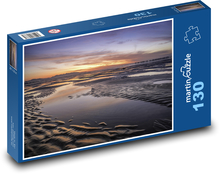 Východ slunce - pláž, pobřeží Puzzle 130 dílků - 28,7 x 20 cm