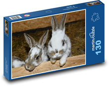 Králík - domácí zvíře, savec Puzzle 130 dílků - 28,7 x 20 cm