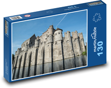 Hrad - Belgie, starověký Puzzle 130 dílků - 28,7 x 20 cm
