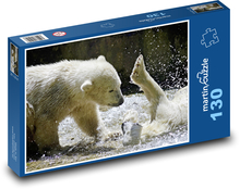 Ľadové medvede - voda, zvieratá Puzzle 130 dielikov - 28,7 x 20 cm 