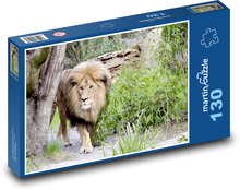 Lev - divoká mačka, dravec Puzzle 130 dielikov - 28,7 x 20 cm 
