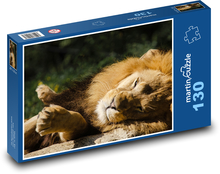 Lev - veľká mačka, hriva Puzzle 130 dielikov - 28,7 x 20 cm 
