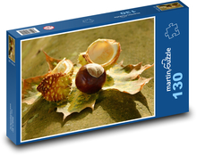 Chestnuts - autumn, leaves Puzzle 130 pieces - 28.7 x 20 cm 