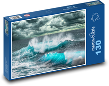Vlny na moři - oceán, mraky Puzzle 130 dílků - 28,7 x 20 cm