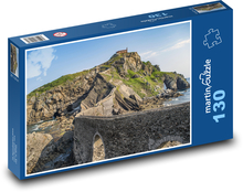 Most u moře - cesta, skály Puzzle 130 dílků - 28,7 x 20 cm