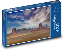 Krajina - piesok, stavba Puzzle 130 dielikov - 28,7 x 20 cm