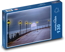 Svietiace lampy - more, mesiac Puzzle 130 dielikov - 28,7 x 20 cm