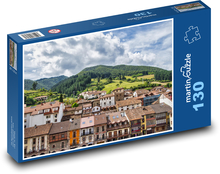 Město ve Španělsku - hora, Calabrie Puzzle 130 dílků - 28,7 x 20 cm