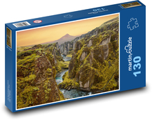 River in nature - landscape, mountain Puzzle 130 pieces - 28.7 x 20 cm 