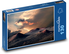 Sopky - kráter, západ slnka Puzzle 130 dielikov - 28,7 x 20 cm 