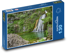 Vodopád - skaly, padajúca voda Puzzle 130 dielikov - 28,7 x 20 cm 