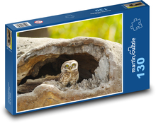 Sovie hniezdo - vták, strom dutý Puzzle 130 dielikov - 28,7 x 20 cm 